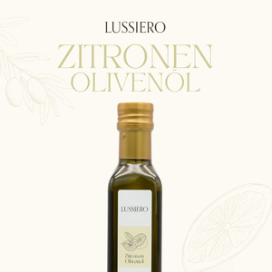Lussiero Zitronen Olivenöl Natives Olivenöl Extra mit natürlichem Zitronen-Aroma Lemon Oil 250ml
