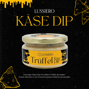 Lussiero Trüffel Käse Dip cremige Käsesauce mit echtem Sommertrüffel 190g