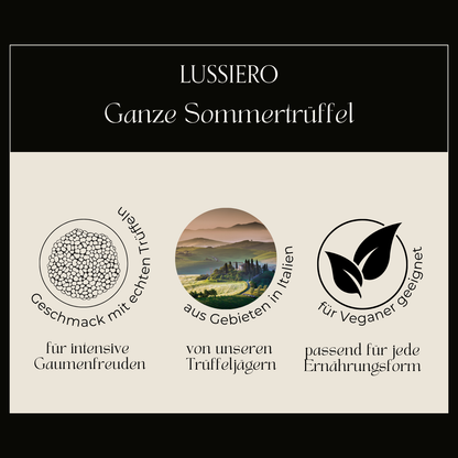 Lussiero Schwarze Sommertrüffel Ganze Trüffel Tuber Aestivum Vitt. 30g