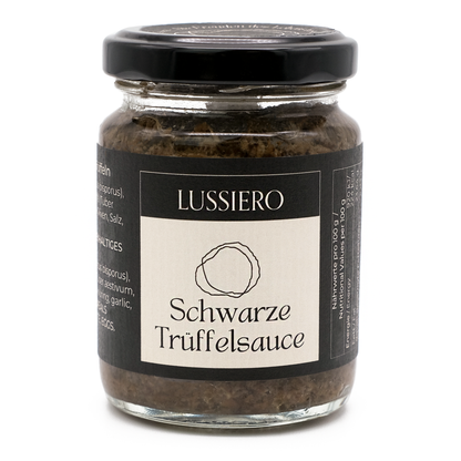 Glas Lussiero Schwarze Trüffelsauce, 80 g, von vorne