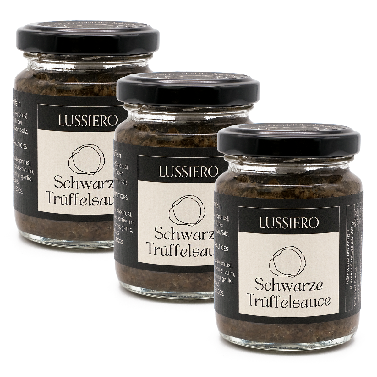 Dreierpack schwarze Trüffelsauce, je 80 g