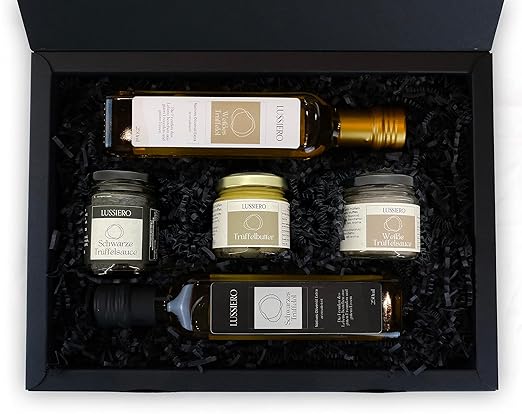 Inhalt der fünfteiligen Geschenkbox von oben