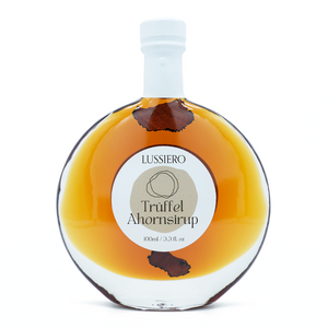 Lussiero Trüffel-Ahornsirup echter kanadischer Ahornsirup mit Sommertrüffel verfeinert Gourmet-Sirup für Feinschmecker 100ml