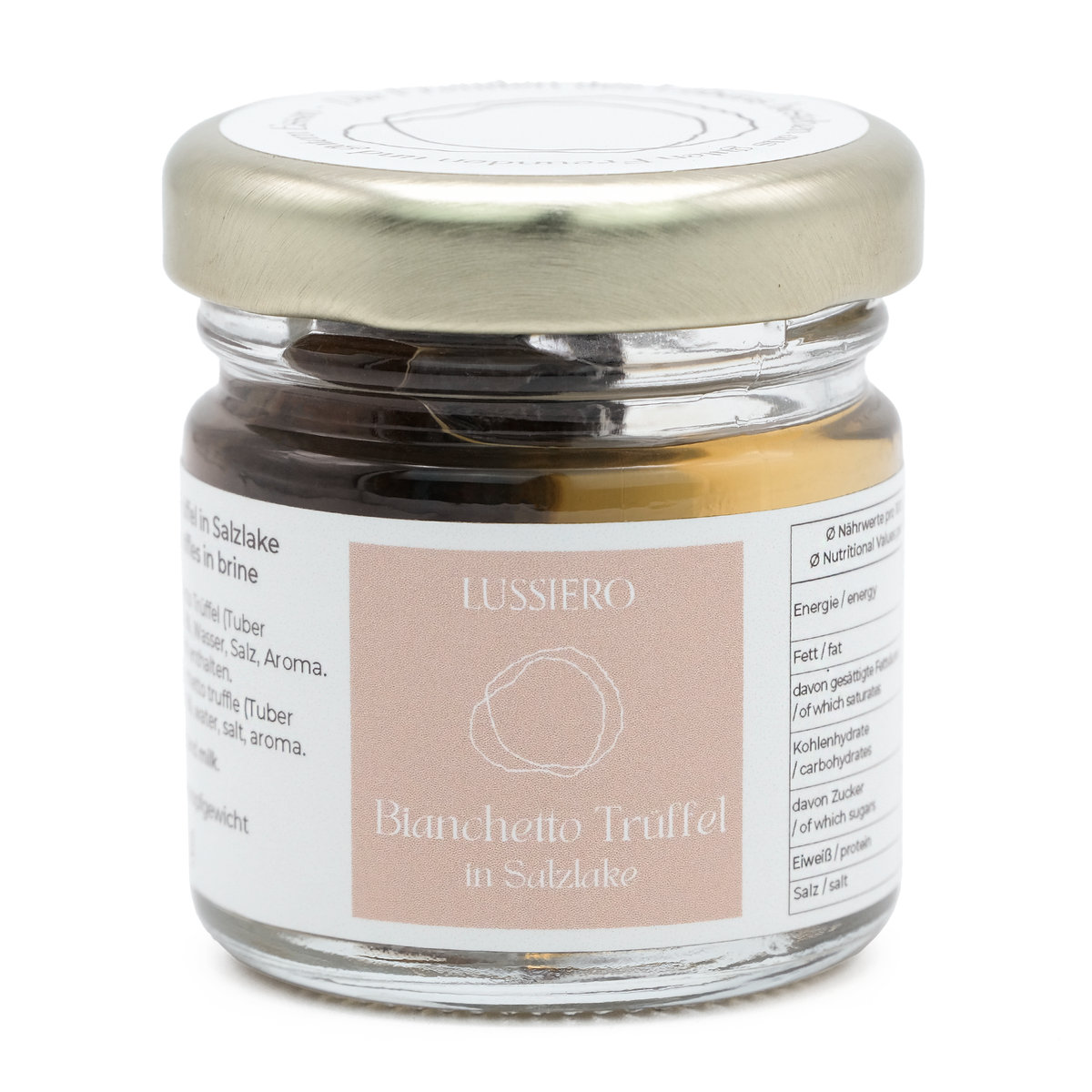 Glas Lussiero Bianchetto Trüffel in Salzlake, 30 g