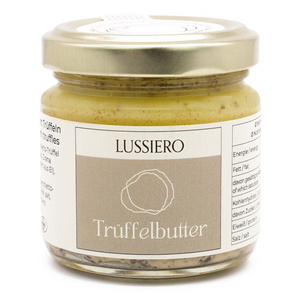 Lussiero Trüffelbutter mit echtem Weissem Bianchetto Trüffel Tuber Borchii