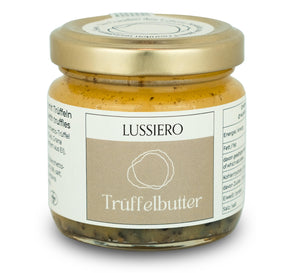 Lussiero Trüffelbutter mit echtem Weissem Bianchetto Trüffel Tuber Borchii 80g
