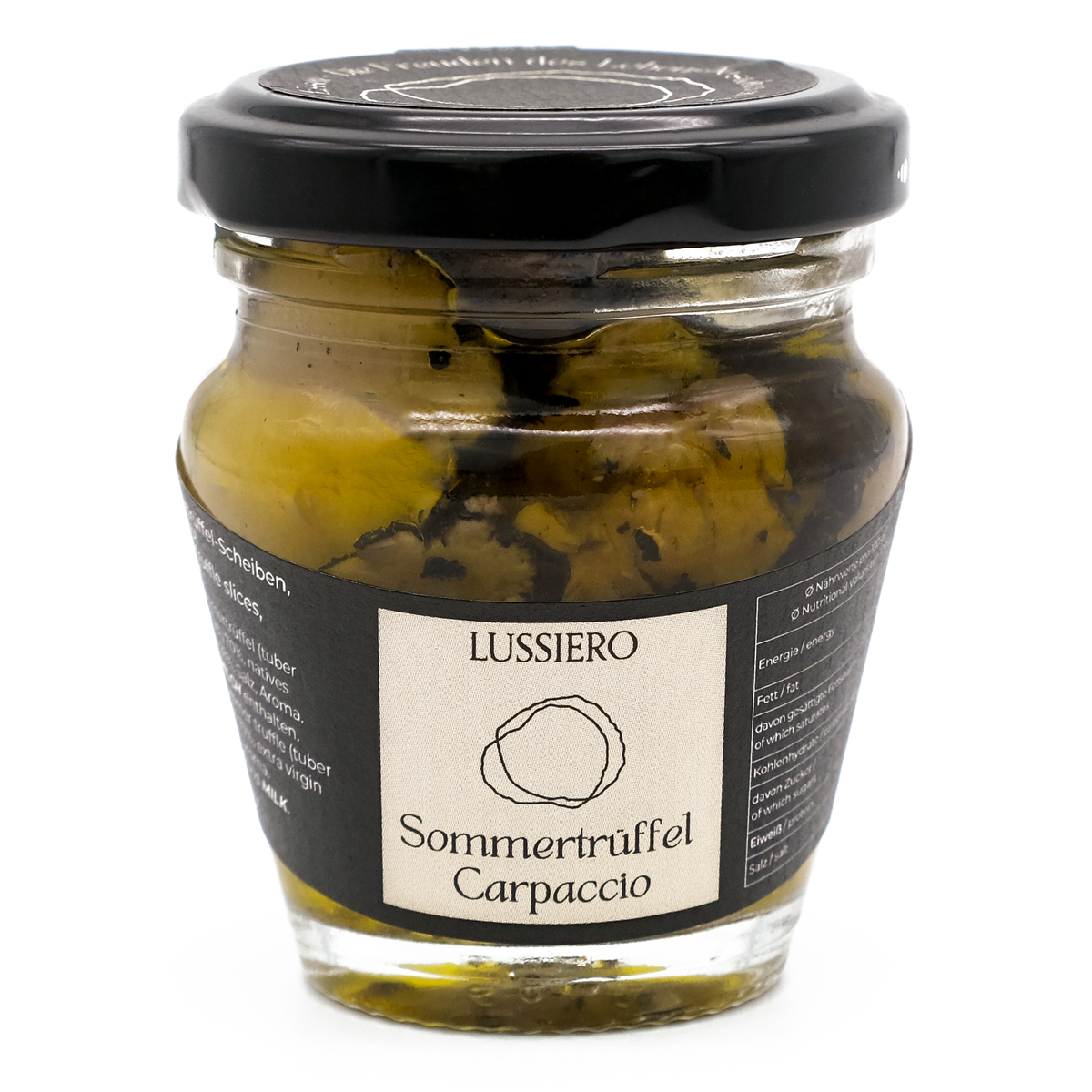 Großes Glas Sommertrüffel Carpaccio