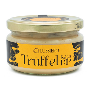 Lussiero Trüffel Käse Dip cremige Käsesauce mit echtem Sommertrüffel 190g