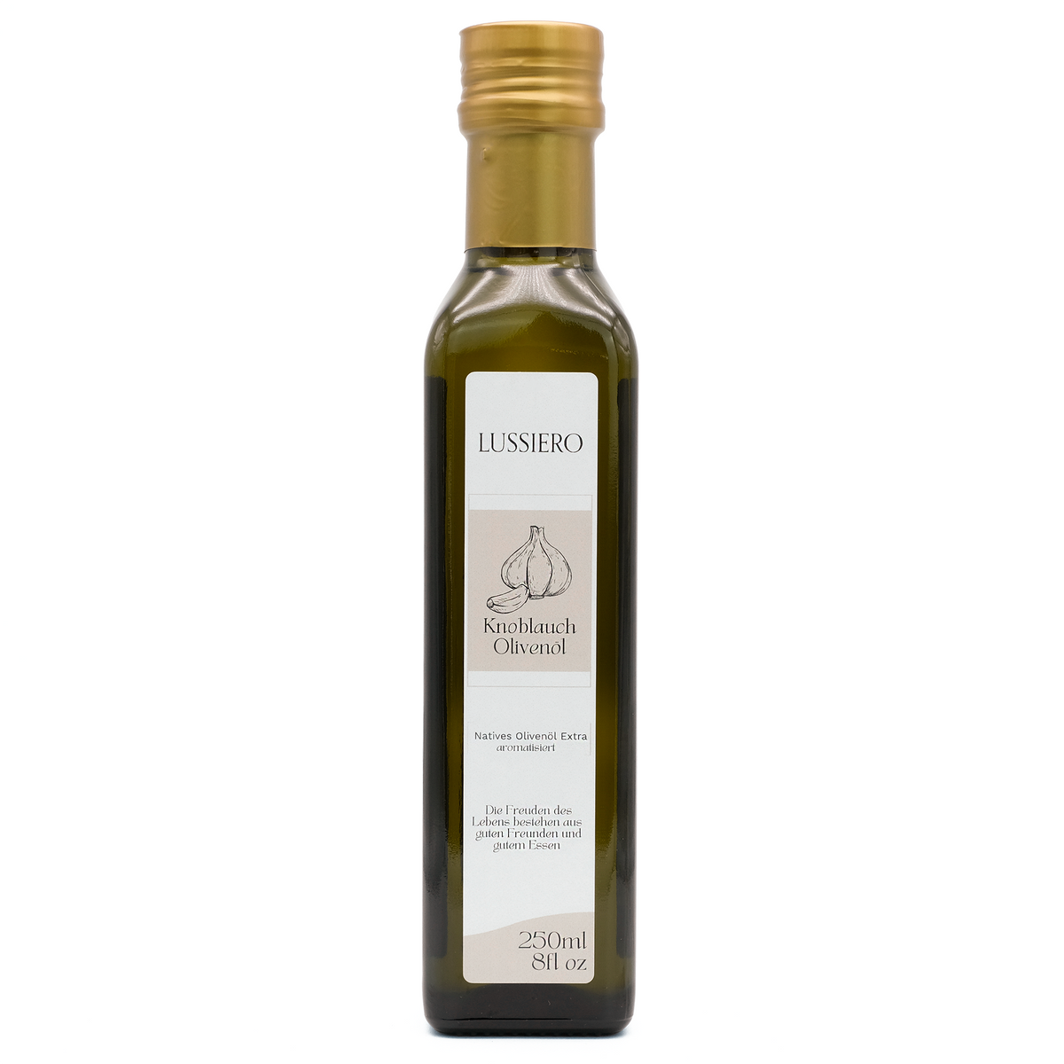 Lussiero Olivenöl Set 3x 250ml Natives Olivenöl Extra mit Zitrone, Knoblauch, Chili - Aromatisierte Gourmet Öle zum Verfeinern von Pasta, Salaten, Fleisch, Pizza und Gemüse Mediterrane Öl-Kombination