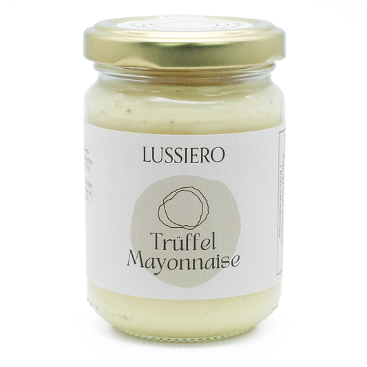 Glas Trüffelmayonnaise von vorne