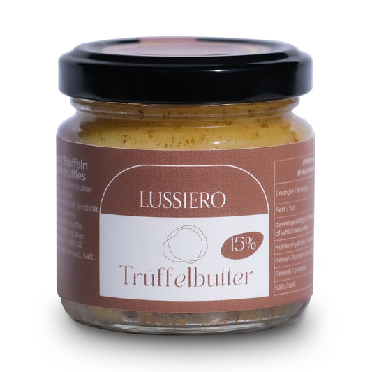 Glas Lussiero Trüffelbutter mit 15 % Trüffel, 80 g