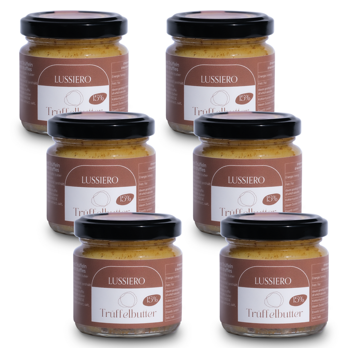Sechserpack Premium-Trüffelbutter, je 80 g