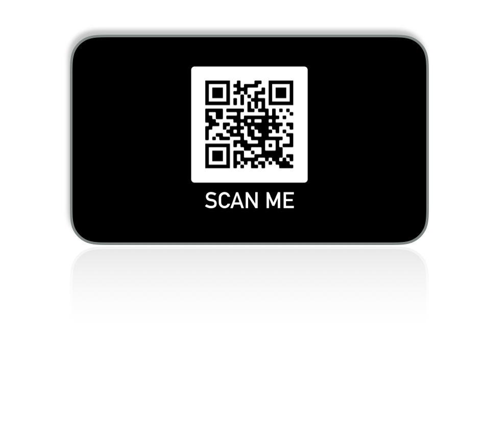 Rückseite der Geschenkkarte mit QR-Code